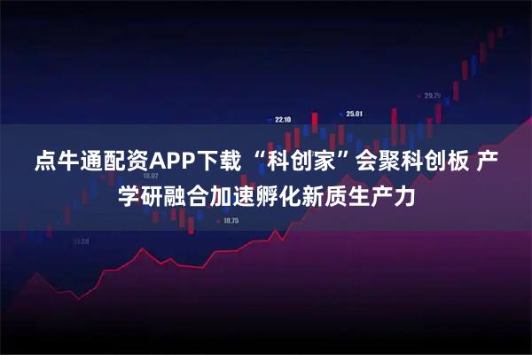 点牛通配资APP下载 “科创家”会聚科创板 产学研融合加速孵化新质生产力